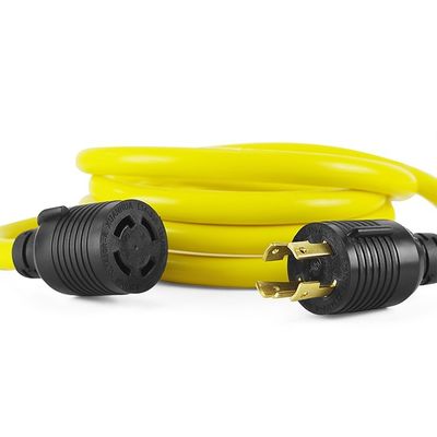 30 Amp 15FT 10 Gauge Pure Copper STW Wire ETL Listed 4 Prong L14-30P L14-30R Generator Extension Cord for RV and Camper