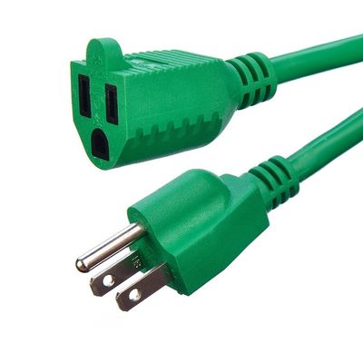 100FT ETL Listado SJTW 14/3 Cordão de Extensão Elétrico Laranja Single Plug NEMA 5-15P para NEMA 5-15R com comprimento personalizado