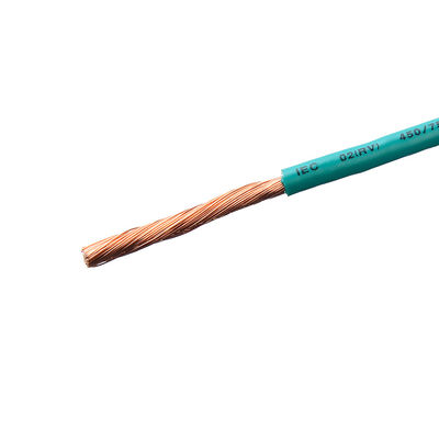 Cabos de energia elétrica de cobre verde isolado com chapéu de PVC núcleo flexível