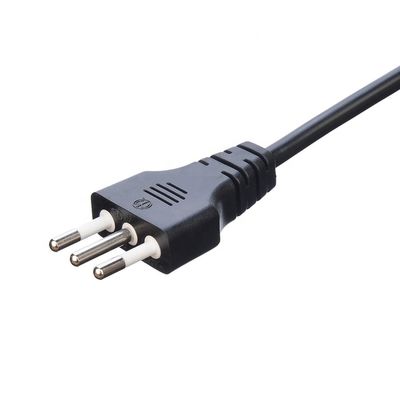 Eletrodoméstico de casa de oxigênio livre Bared Stranded Copper 3 Pin 16A Plug Cordão de alimentação C13 Conector preto Italia Cordão de alimentação padrão
