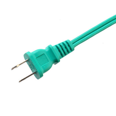 Cordão de extensão verde de 2 pines para portátil com proteção contra isolamento Voltagem nominal 125V