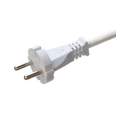 10A/250V PSE 2Pin Plug Power Cord 4.8mm Terminal Branco SNI com Longo Duração de Oxigênio Livre Barred Stranded Copper