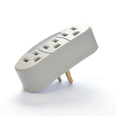 Adaptador de tomada de ETL padrão americano portátil para carregamento móvel 1 tomadas e auto-aterramento