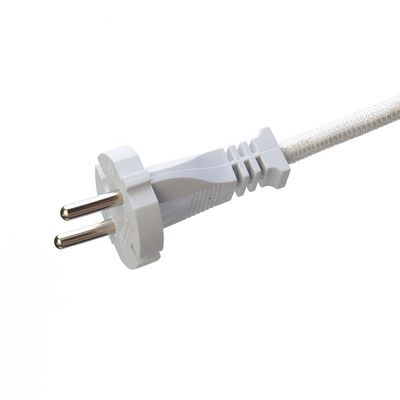 10A/250V PSE 2Pin Plug Power Cord 4.8mm Terminal Branco SNI com Longo Duração de Oxigênio Livre Barred Stranded Copper