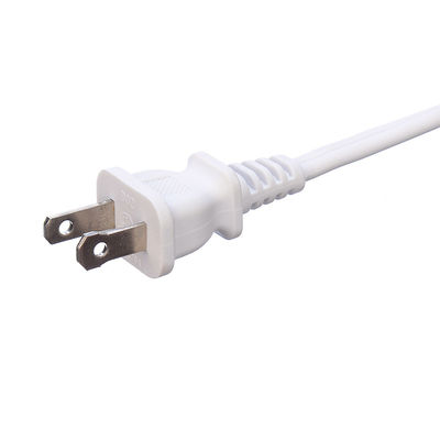 2X16AWG Branco 2 pin Home Microondas Plug Cordões de extensão de cabo elétrico para tensão nominal de 125V e material de jaqueta de PVC