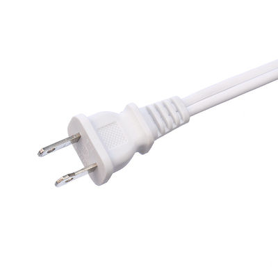 2X16AWG Branco 2 pin Home Microondas Plug Cordões de extensão de cabo elétrico para tensão nominal de 125V e material de jaqueta de PVC