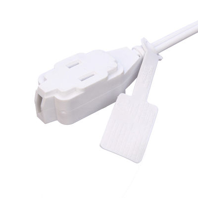 2X16AWG Branco 2 pin Home Microondas Plug Cordões de extensão de cabo elétrico para tensão nominal de 125V e material de jaqueta de PVC