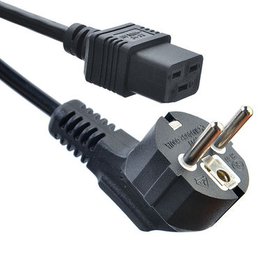 Conector C19 Padrão KC Cabos de extensão de cabo de energia de cobre com proteção contra isolamento H05VV-F/H05RN-F 3x0.75-1.5MM2