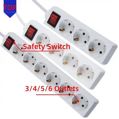 CE Certificado UE Extensão Socket Power Strip com 3x1.5mm Cable e Switch WIFI NÃO padrão UE 1 Meter Cable com Switch