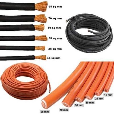 Cable de soldagem de 16 mm2-95 mm2 de duplo isolamento de condutor subterrâneo para energia elétrica e aparelhos domésticos