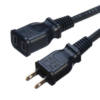 Cordão de extensão de eletrodomésticos PSE Certificado AC Cordão de alimentação japonês Jet Socket Female End Type Standard 2 Flat Poles Plug