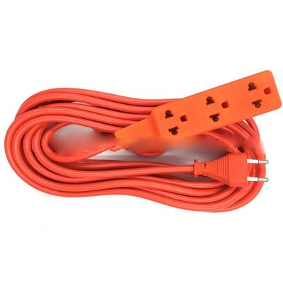 Material do condutor de cobre sem oxigénio com cadeia descartável Protector contra sobrevolumes Faixa de alimentação Laranja Euro 2 Plug de alfinete redondo SJT 2/16AWG