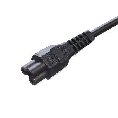 Conector C5 Clover Preto Italia Cordão de Extensão Padrão Leads H05VV-F 3x0.75MM2 Cabo 3 Pins 16A Plug para Comercial