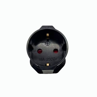 Adaptador de propósito geral UK 3 pin Plug com fusível para soquete UE 2 pin e contacto com terra CE Certificado