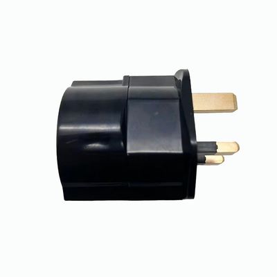 Adaptador de propósito geral UK 3 pin Plug com fusível para soquete UE 2 pin e contacto com terra CE Certificado