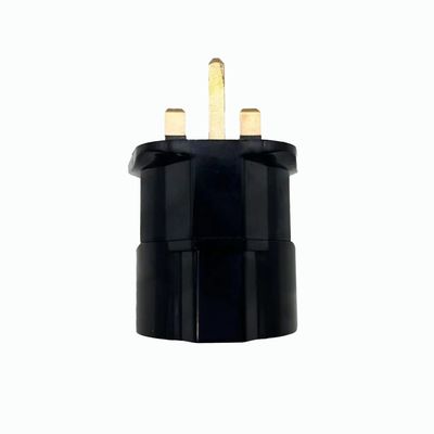 Adaptador de propósito geral UK 3 pin Plug com fusível para soquete UE 2 pin e contacto com terra CE Certificado