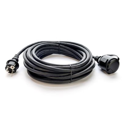 Cabo de extensão exterior 3x1.5mm2 Cabo de alimentação 220v Cabo de alimentação com 2 polos Soquete à prova d'água Padrão de aterragem 16A/250V