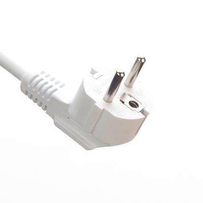 Vários padrões 3 * 0,75mm cabo de alimentação Multi Plug Socket de alimentação Extensão 3 Way Universal Extensão cabo 250V/16A Branco