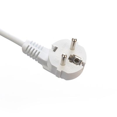 Vários padrões 3 * 0,75mm cabo de alimentação Multi Plug Socket de alimentação Extensão 3 Way Universal Extensão cabo 250V/16A Branco