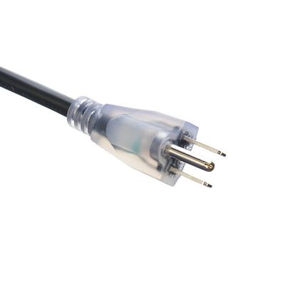 6 pés norte-americano ETL 3 pin heavy duty cabo de extensão exterior com extremidade iluminada fim feminino tipo NEMA