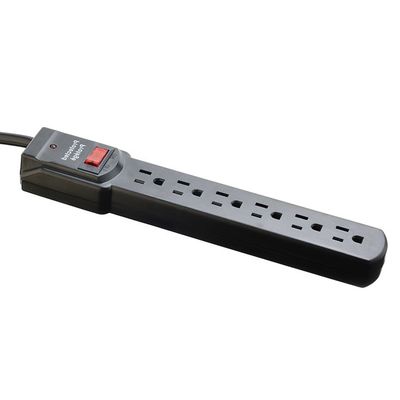 Tipo de extremidade masculina NEMA 5-15P ETL15A/125V 6 saída de extensão elétrica Socket Power Strip Protector contra sobretensão para eletrodomésticos