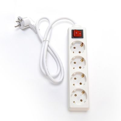 1m 2m 3m Adaptador de tomada europeia com 4 faixas de saída H05VV-F 3x1.5mm2 Cabo de alimentação Eu Plug 16A para tomada elétrica
