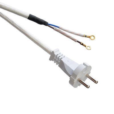 Fonte de alimentação elétrica de ferro multicolor Cable de algodão trançado 100m Rolo com conector aprovado pelo VDE e isolamento de PVC / borracha