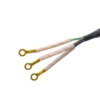 Fonte de alimentação elétrica de ferro multicolor Cable de algodão trançado 100m Rolo com conector aprovado pelo VDE e isolamento de PVC / borracha