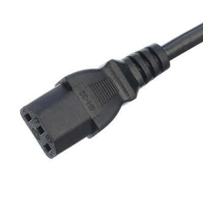 Material do condutor de cobre sem oxigênio ETL listado Cabos de alimentação Cabos de extensão NEMA Plug com C13 para computador