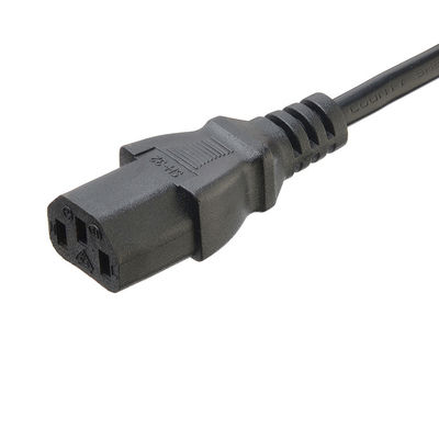 Material do condutor de cobre sem oxigênio ETL listado Cabos de alimentação Cabos de extensão NEMA Plug com C13 para computador