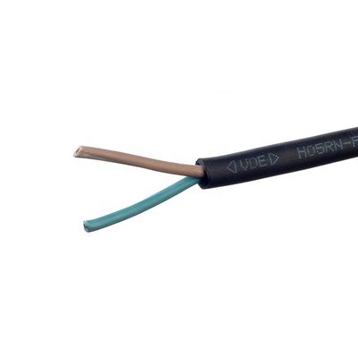 VDE padrão H05rr f Cabo de alimentação de borracha 2x0,75 Elétrico para aparelhos domésticos -5C a 70C 2C X0,75MM2 Secções normais