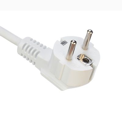Corda de alimentação de divisão de tipo Y de tipo branca feminina, sem oxigénio, de cobre em cadeia, com fio de extensão de energia de 250V/16A VDE aprovada