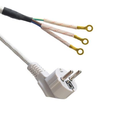3 Prong Cotton Braided Power Cord Voltagem nominal 250v Grounding Standard Grounding para cozinha de arroz no mercado da Indonésia