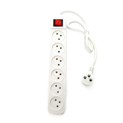 Multi Outlet Power Strip com 6 tomadas universais e 3 pin Prong Plug WIFI NO Grounding Grounding Vertical