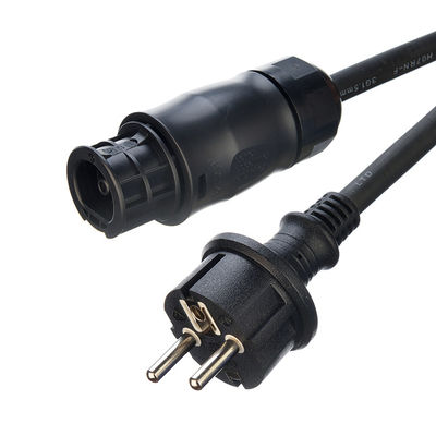 Cable de micro inversor fotovoltaico de cobre conductor solar sem oxigénio BC01 Schuko Plug IP68