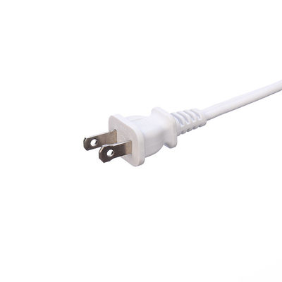 ETL padrão branco 2 pin plug com 18 AWG Cable Nema 1-15p para 1-15r macho para fêmea cabo de extensão com 13A corrente nominal