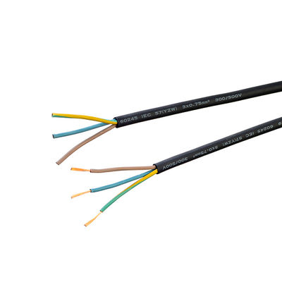 VDE Padrão H03rn-f H05rn-f H07rn-f 1 a 4 Núcleo 0,5 0,75 1,5 2,5MM 2 para Doméstico e Intervalo de temperatura exterior -5C a 70C