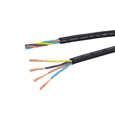 VDE Padrão H03rn-f H05rn-f H07rn-f 1 a 4 Núcleo 0,5 0,75 1,5 2,5MM 2 para Doméstico e Intervalo de temperatura exterior -5C a 70C