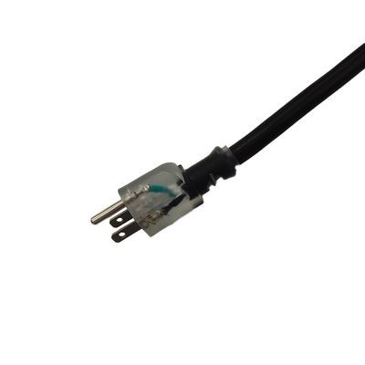 Eletrodoméstico 3 pines de carga pesada 12 gauge cabo de extensão 3 pés ETL padrão cabo de energia preto / cinza 15A 125v cabo elétrico