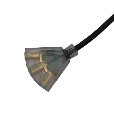 Eletrodoméstico 3 pines de carga pesada 12 gauge cabo de extensão 3 pés ETL padrão cabo de energia preto / cinza 15A 125v cabo elétrico