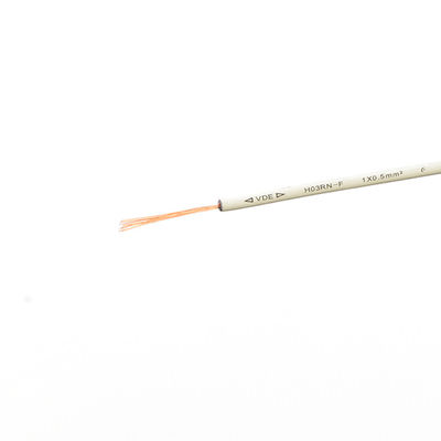 Cabos isolados VDE padrão H05 Rr de borracha 2x0,75 Cabos de cobre para aparelhos domésticos e temperatura exterior -5C a 70C