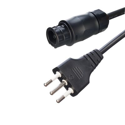 Sistema fotovoltaico de varanda Isolamento de borracha Cordão de alimentação AC H07RN-F IMQ 3 pin Plug com conector IP68 BC01