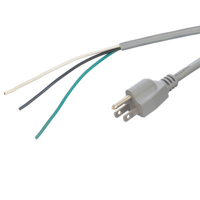 Cabo de alimentação comercial ETL 14 AWG aberto para laptop 15A NEMA-15P cabo de extensão de plugue de 3 fases Universal Socket Branded Power