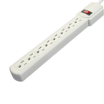 Pronto para envio 2.5 FT Power Strip com 6 tomadas e sobrecarga protector de surto de fusível NEMA 5-15P Tipo final masculino personalizado
