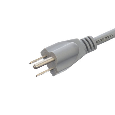 Cabo de alimentação comercial ETL 14 AWG aberto para laptop 15A NEMA-15P cabo de extensão de plugue de 3 fases Universal Socket Branded Power