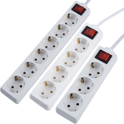 1 tomadas VDE H05vv f 3G1,5 mm Sq 4 Way Power Strip Extensão Socket Eu Professional
