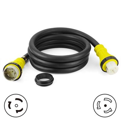 Cordão de alimentação de terra marinha SS2-50 Homem para mulher 50A 125V/250V 100FT 6FT/8FT/10FT/12FT/25FT Material do condutor de cobre