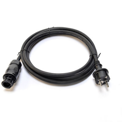 Isolamento de borracha H07RN-F Schuko Plug Cordão de alimentação AC para Betteri BC01 IP68 Conector e Inverter de painel solar