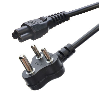 16A 3 Pin Plug Cordes de alimentação África do Sul SABS padrão para eletrodomésticos Black Laptop Plug Commercial Tipo masculino