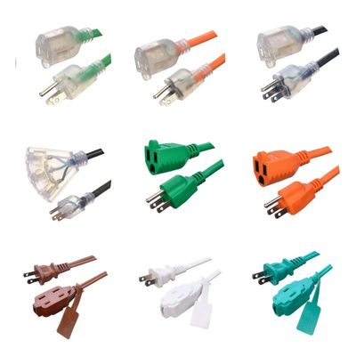 NEMA Endes masculinos Tipo 16 Gauge Cordão de alimentação para o lar ETL certificado pelo US Pure Copper 1 a 3 Cordão de extensão multifunção